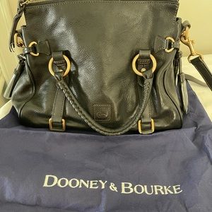 Gorgeous Leather DB Florentine Handbag with gold trim
